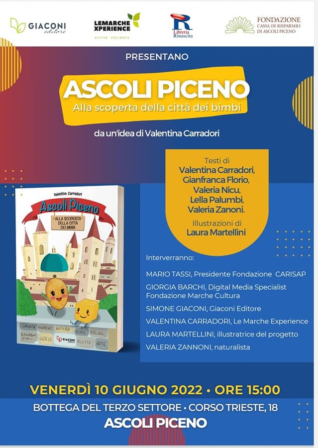 Venerdì 10 giugno: presentazione della guida per famiglie &quot;Ascoli Piceno, alla scoperta della città dei bimbi&quot;