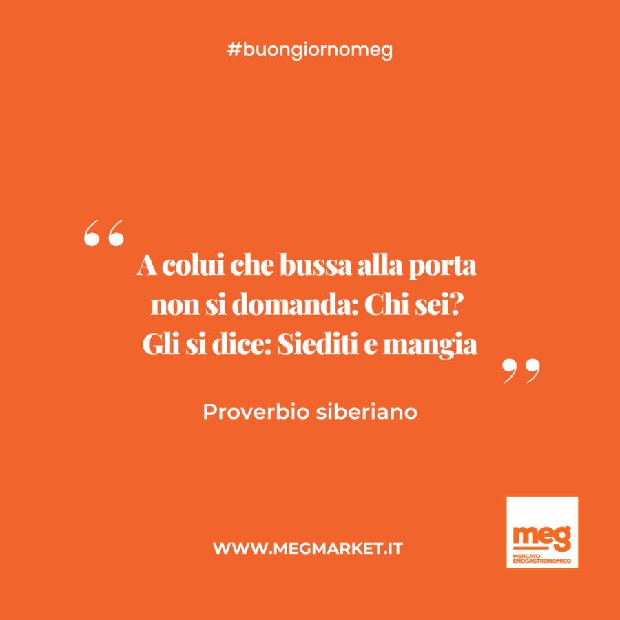 &quot;A colui che bussa alla porta non si domanda: Chi sei? Gli si dice: Siediti e mangia&quot;