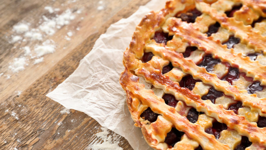 Crostata con confettura di mirtilli