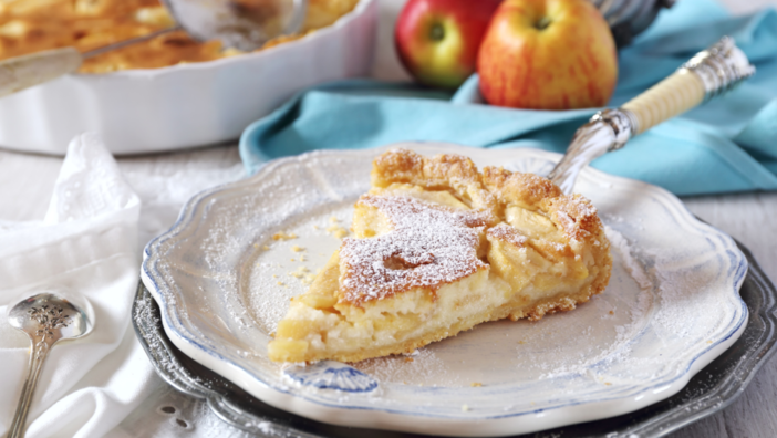 Crostata di mele con crema pasticcera